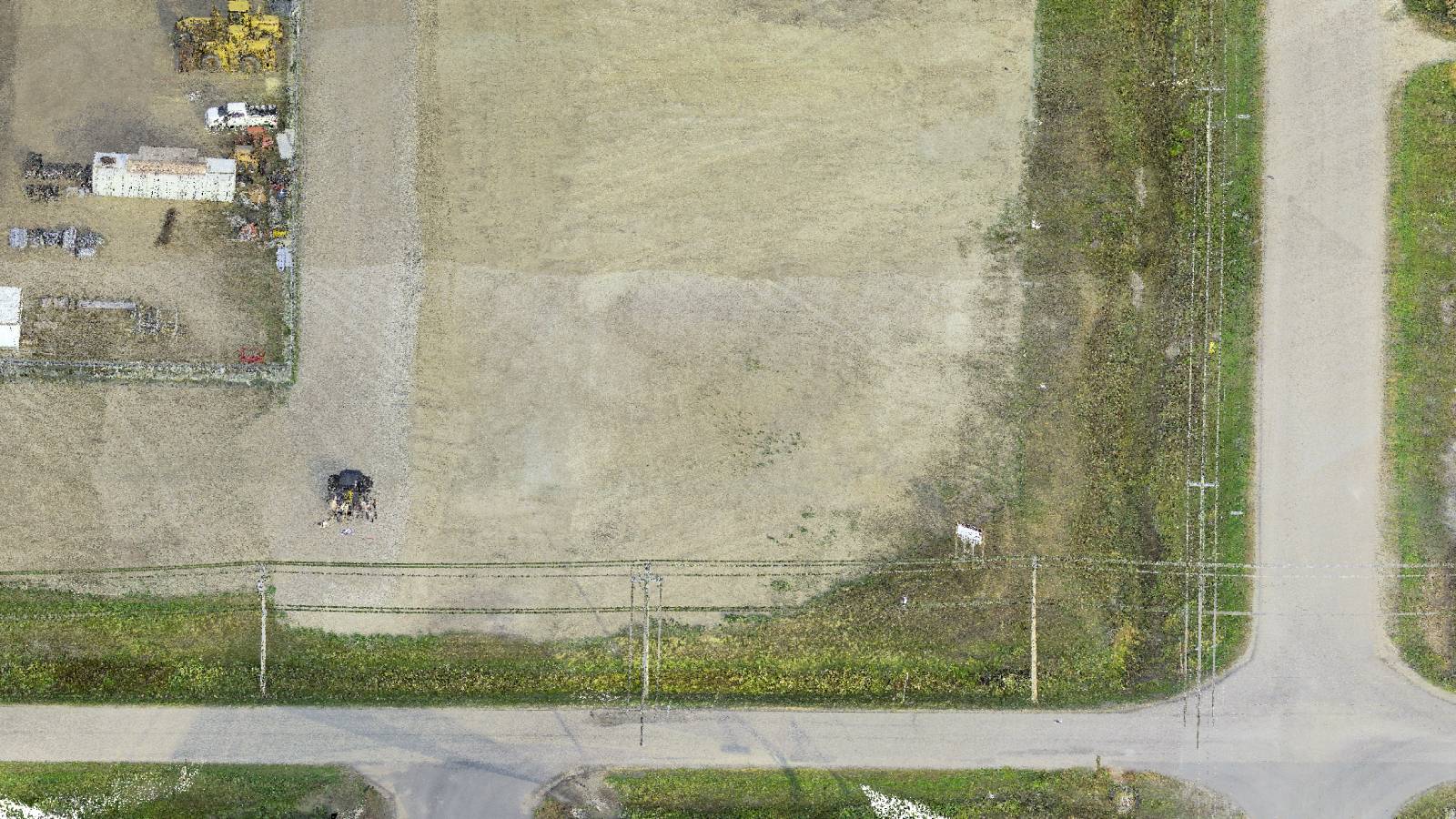 Combined LiDAR geometry and RGB photogrammetry visual model of an Alberta survey site