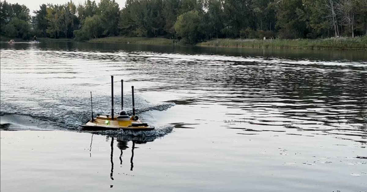 Bathymetric storm pond survey in Calgary using a USV — siltation assessment and volumetric calculation for a municipal stormwater facility