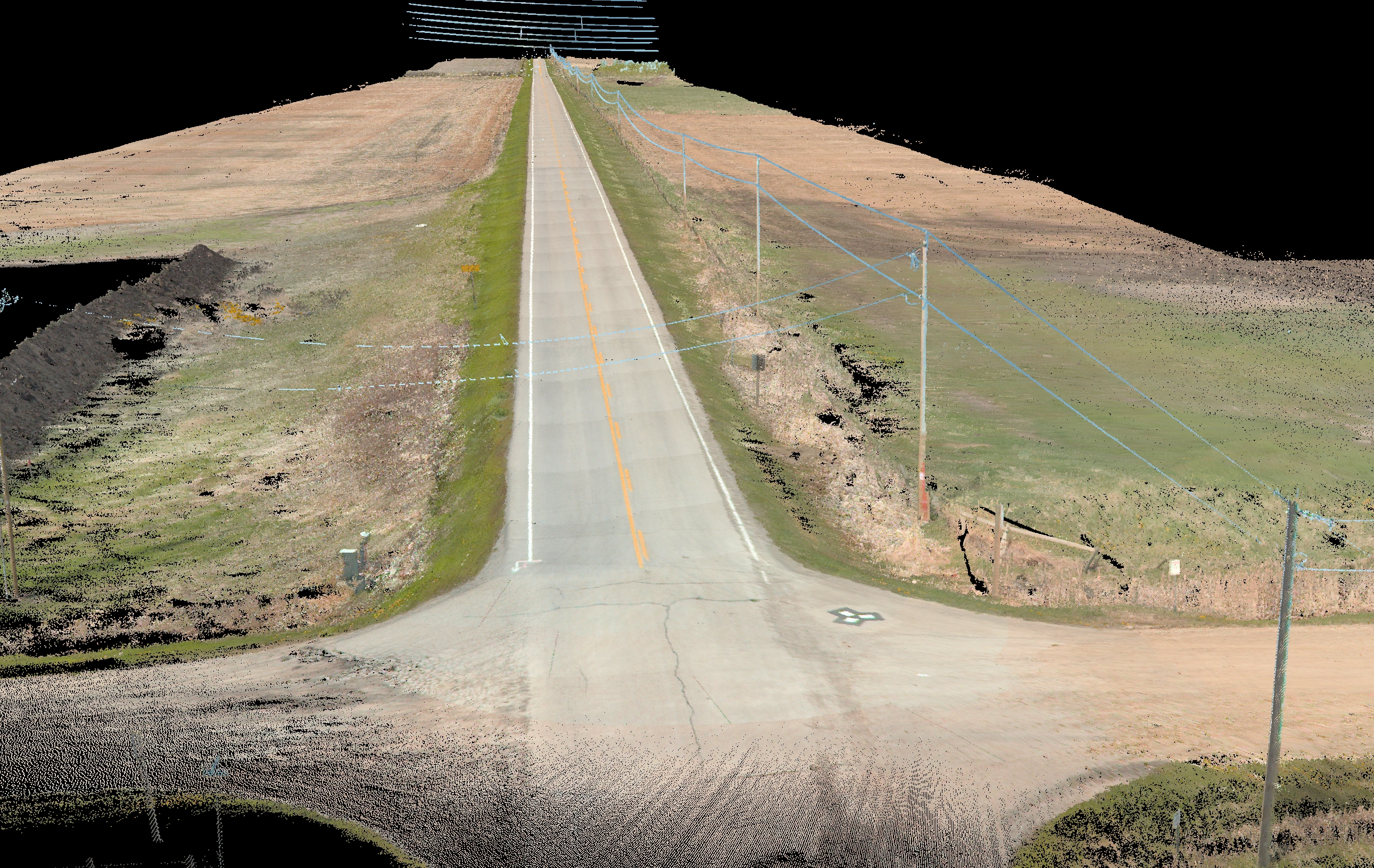 Point Cloud of a Road from mobile LiDAR scanner 