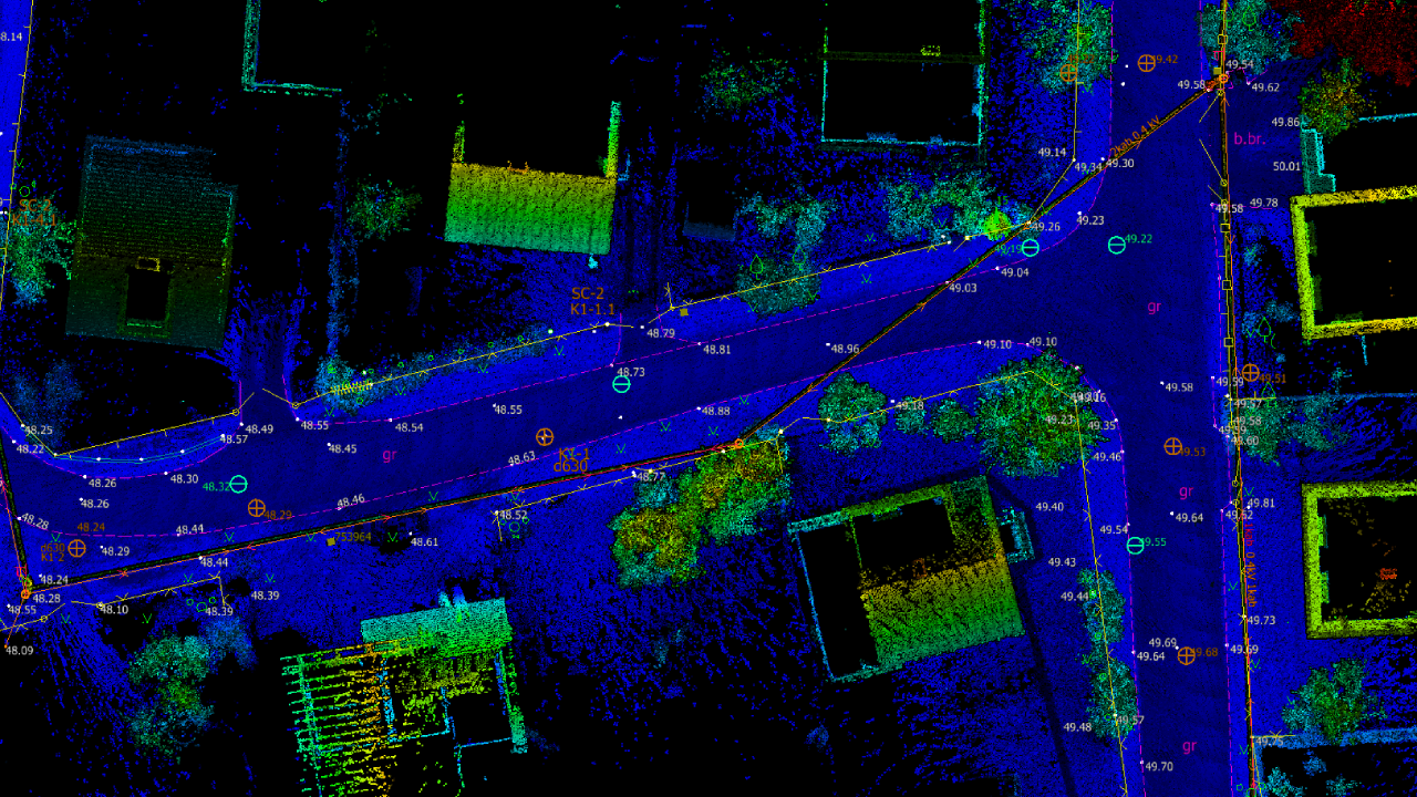 CAD deliverable generated from LiDAR data